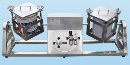气动摇摆机--德斯威为油漆涂料桶混合研发的产品