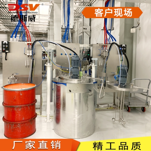 走珠式快速换色输漆系统升降机原理，德斯威气动马达搅拌机阐述