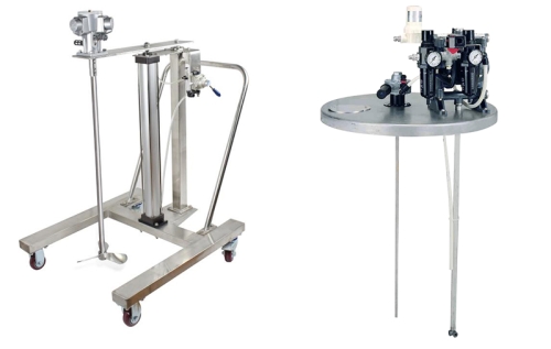 55加仑气动升降搅拌机----德斯威气动搅拌机中具有代表性。