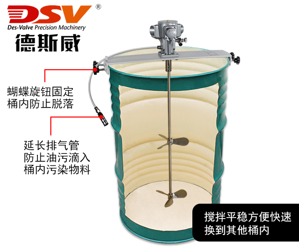 55加仑横板式气动搅拌器