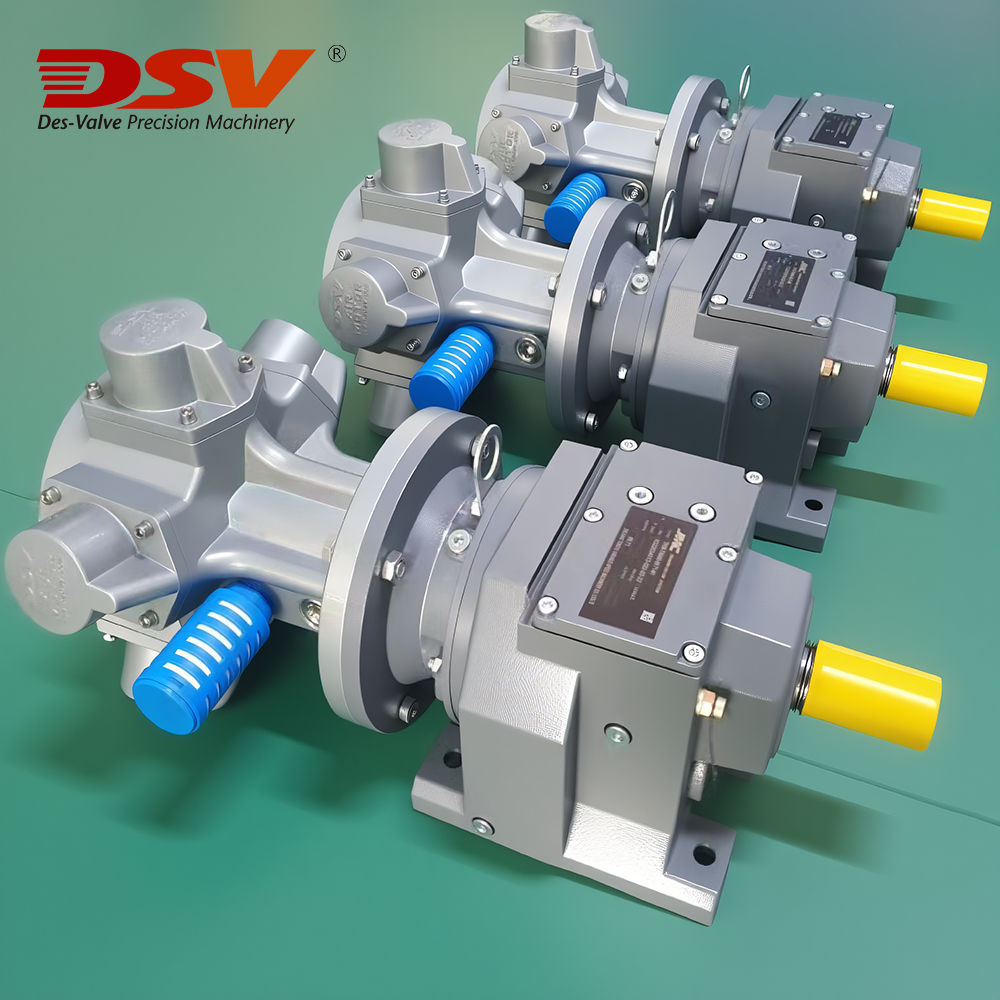 活塞式气动马达配斜齿轮减速机