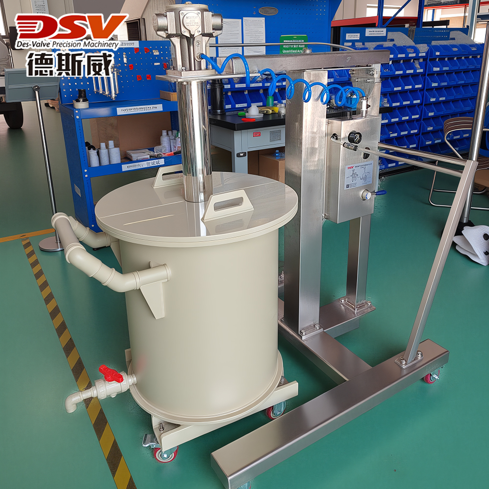 200L以上桶用气动升降移动式搅拌机