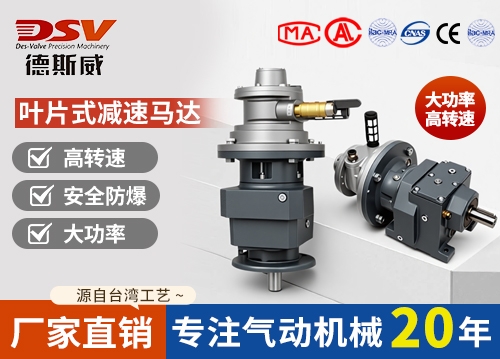 气动减速马达 叶片式气动马达配斜齿轮减速机